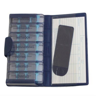 Medidos Luxe Blue Pill Organizer with 7 Daily Boxes