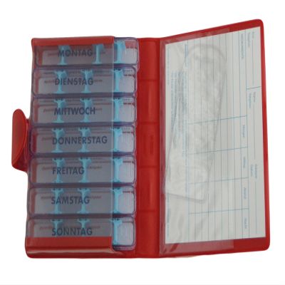 Medidos-laxe Weekly Pill Organizer, Red, German Version