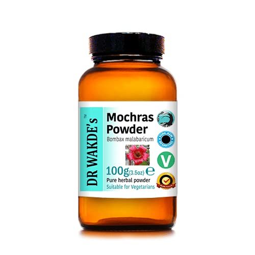 DR WAKDE Organic Mochras Powder (Bombax malabaricum), 100 g Bottle