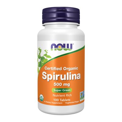 Now Foods Spirulina 500mg, Tablets, 100-Count