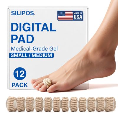 Silipos Digital Pad Small/Medium, Washable and Reusable, Mineral Oil-Based Gel Pad, 12/Bag #10065 by Beststores