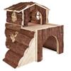 TRIXIE 6129 Bjork House for Large Hamsters, Bark Wood, 31 × 28 × 29 cm view 1