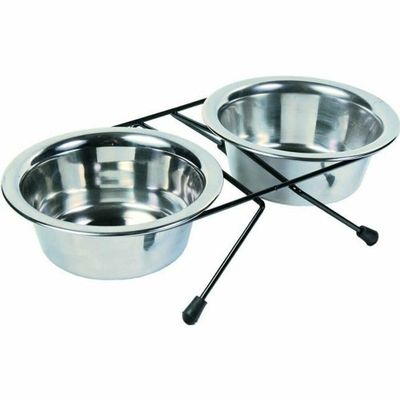 Trixie 24831 Eat on Feet Bowl Set, 2 x 0.45 L/12 cm
