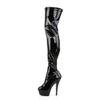 Pleaser KISS-3000 Women's Over-the-Knee Boots, Black, EU 42 (UK Women's 9) view 3