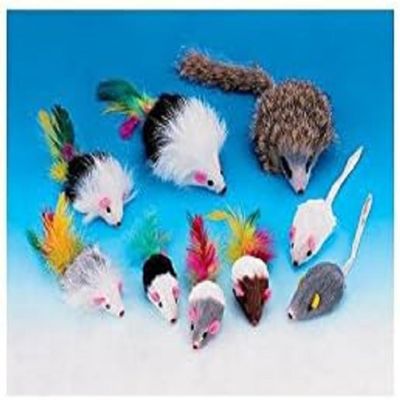 Nobby Plush Mouse Short Hair, 5 cm, 1 Pack (1 x 4 pcs)