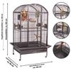 Montana Cages Hacienda Dome Bird Aviary for Small and Medium Parrots, Antique Edition, Approx. 91 x 71 x 165 cm view 2