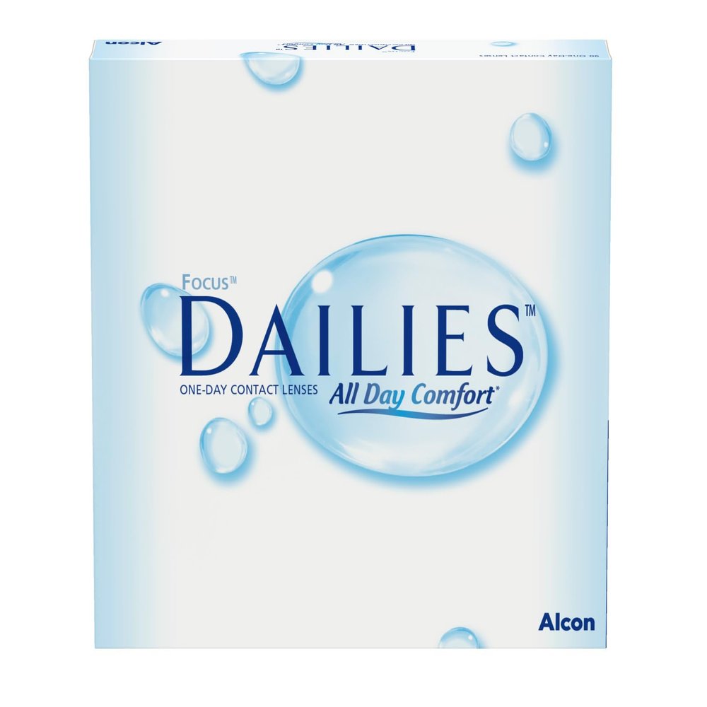 Focus DAILIES All Day Comfort Daily Contact Lenses | 90 Count | +5.75 dpt