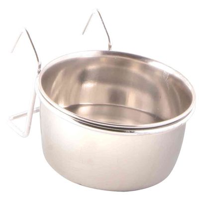 Trixie 5493 Stainless Steel Bowl with Holder, 150 ml / 7 cm