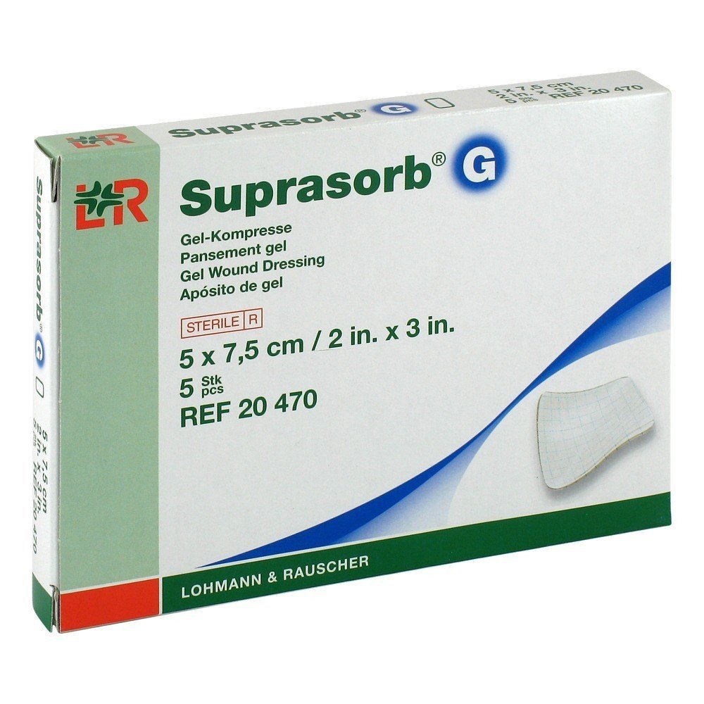 SUPRASORB G Gel Compress, 5 x 7.5 cm, 20470, 5 ct