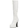 Pleaser ELECTRA-2000Z Women's Knee-High Boots, White (Wht Str Pat), EU 44 / UK 11 view 1