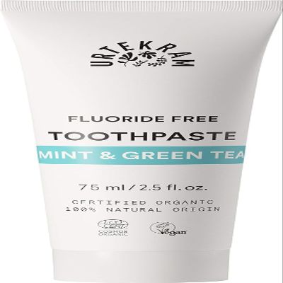 Urtekram Mint & Green Tea Toothpaste, Organic Vegan, 75 ml (1 Pack)