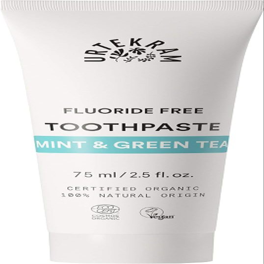 Urtekram Mint & Green Tea Toothpaste, Organic Vegan, 75 ml (1 Pack)