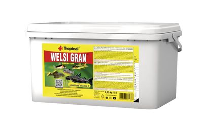 Tropical Welsi Gran Granules for Bottom-Feeding Ornamental Fish, 1-Pack (1 x 5 L)