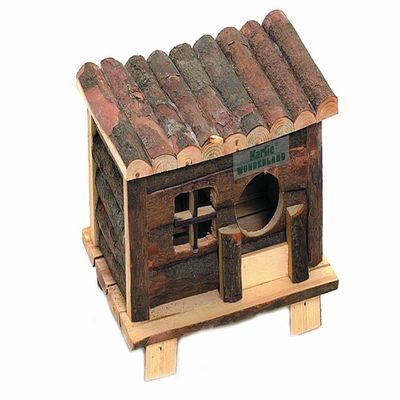 Karlie Wonderland Yukon Wooden House, Large, 18.5 x 13 x 14 cm