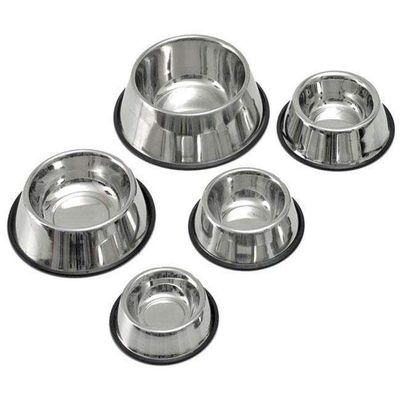 Karlie Stainless Steel Dog Bowl, Approx. 2,800 ml, 26 cm, Non-Slip
