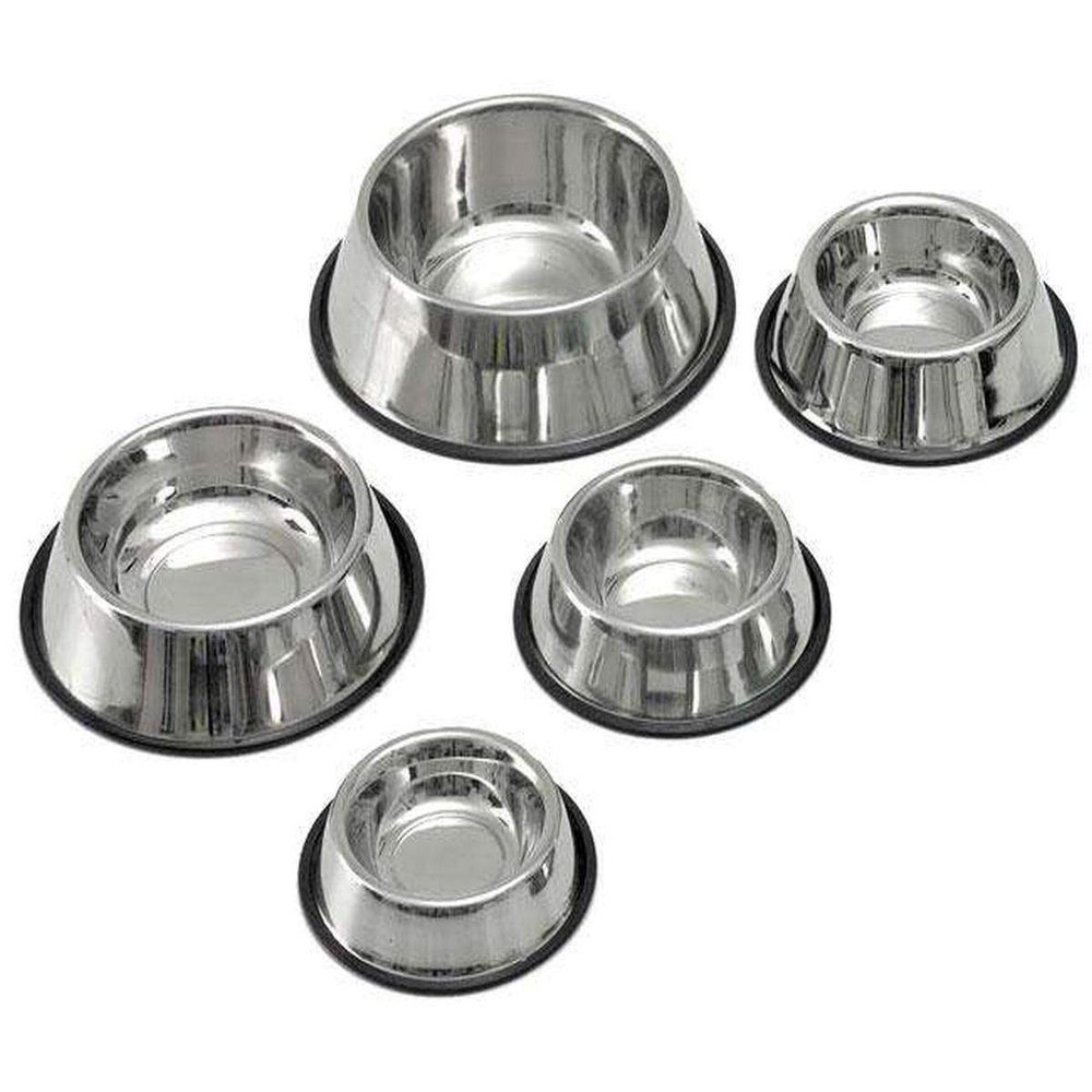 Karlie Stainless Steel Dog Bowl, Approx. 2,800 ml, 26 cm, Non-Slip