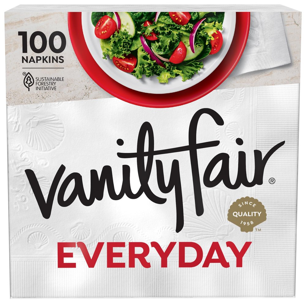 Vanity Fair Premium Napkins, 2-Ply, 100 ct