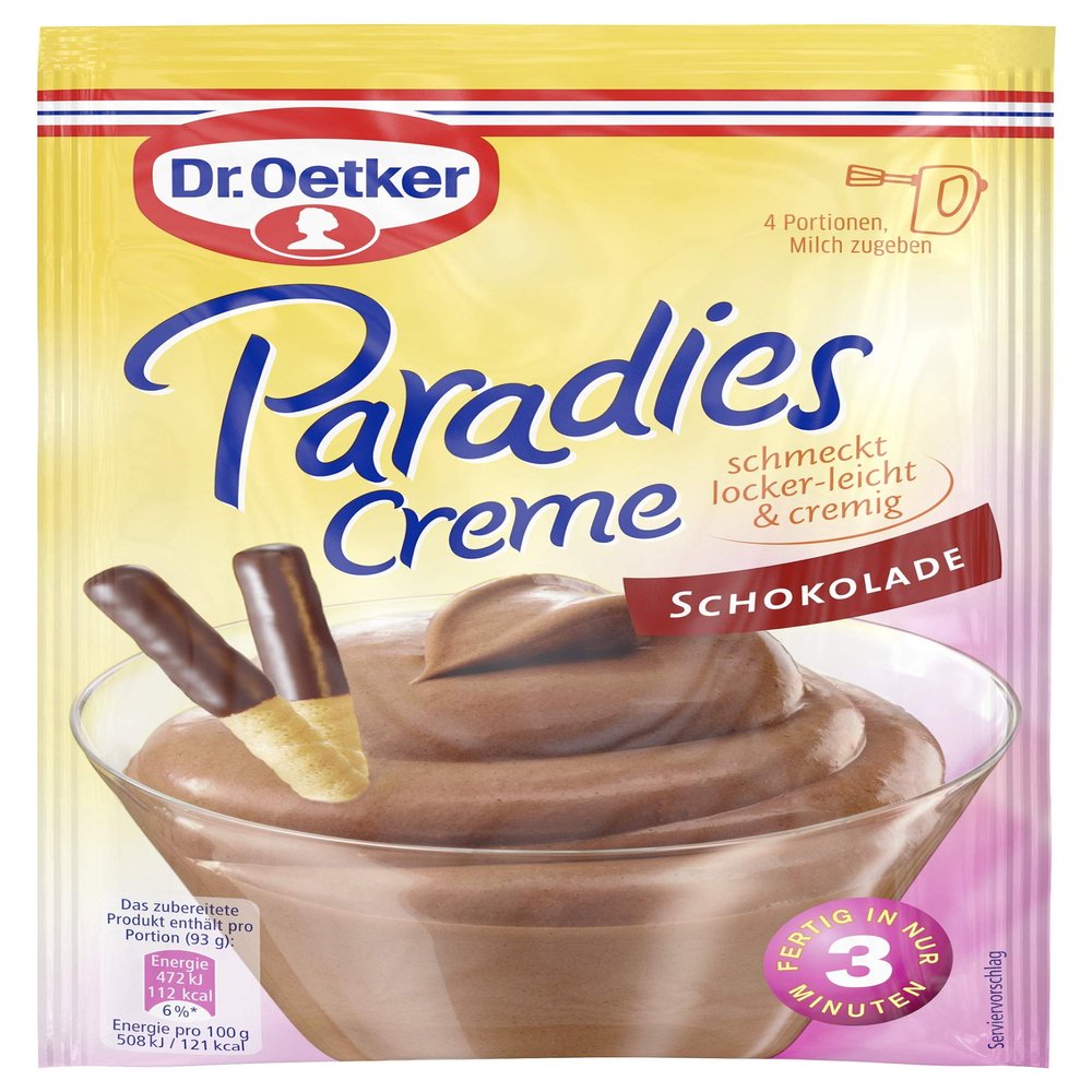 Dr. Oetker Paradise Cream Chocolate, 74 g