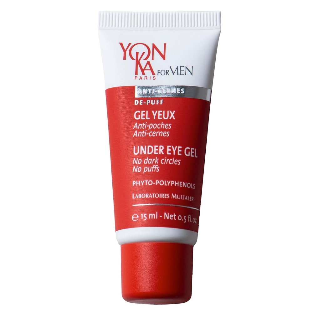 Yon-Ka for Men Eye Gel 15 ml | 94% Natural Ingredients | Reduces Dark Circles and Puffiness | Peppermint Notes