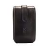 MÜHLE Travel Case for Safety Razor and Shaving Brush, Florentine Leather - Black, Empty view 1