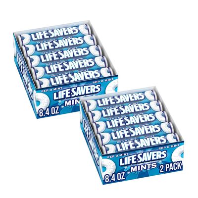Life Savers Pep-O-Mint Candy, 0.84 oz (60 Single Packs)