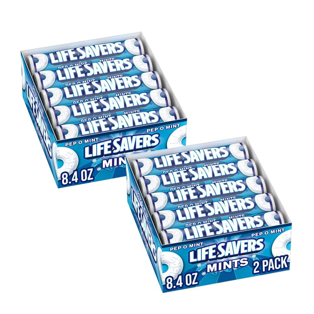 Life Savers Pep-O-Mint Candy, 0.84 oz (60 Single Packs)