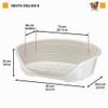 Ferplast Siesta Deluxe 8 Plastic Dog Bed for Medium Dogs, 82 x 59.5 x 25 cm, Lilac view 2