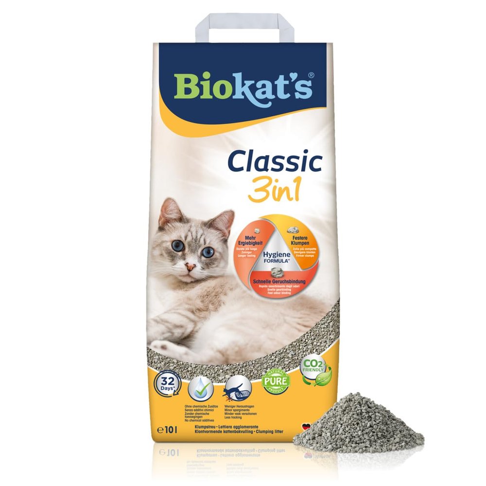 Biokat's Classic 3in1 Unscented Cat Litter - 10L