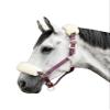 HKM Nylon Halter with Lambskin, Thoroughbred, Dark Red view 1