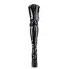 Higher Heels PleaserUSA Electra-3000Z Patent Over-the-Knee Boots, Black, Size 45 view 2