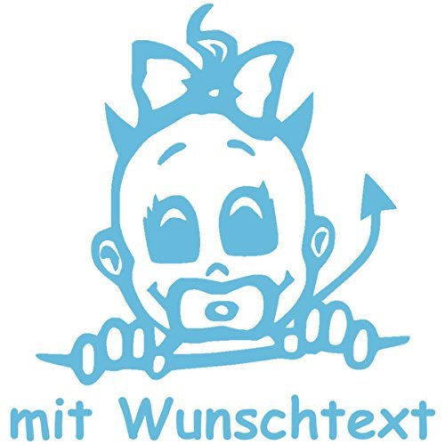 XL Personalized Baby Car Sticker with Name/Custom Text - Design 540 (25 cm)