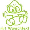 XL Baby Sticker with Name/Custom Text – Design 580 (25 cm) view 1