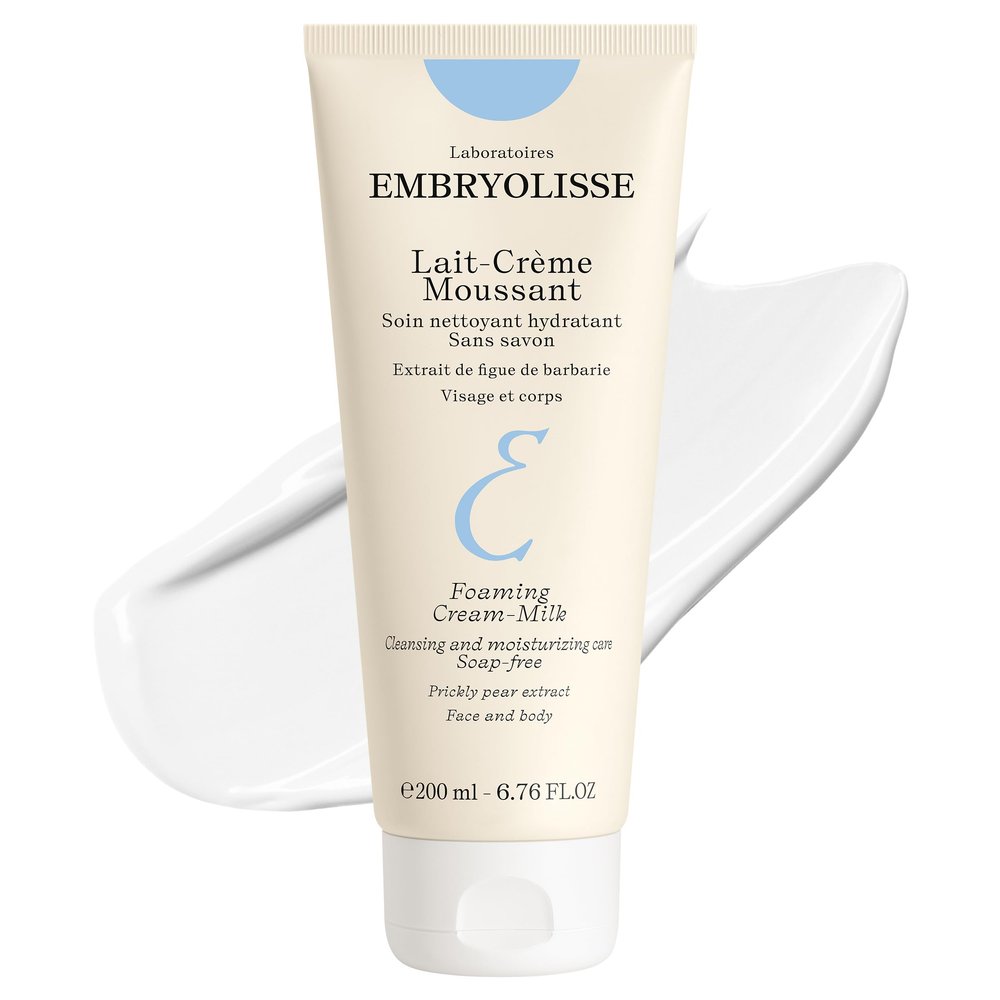 Embryolisse Foaming Cream Milk Nourishing Soap-Free Cleanser, 200 ml / 6.76 fl oz