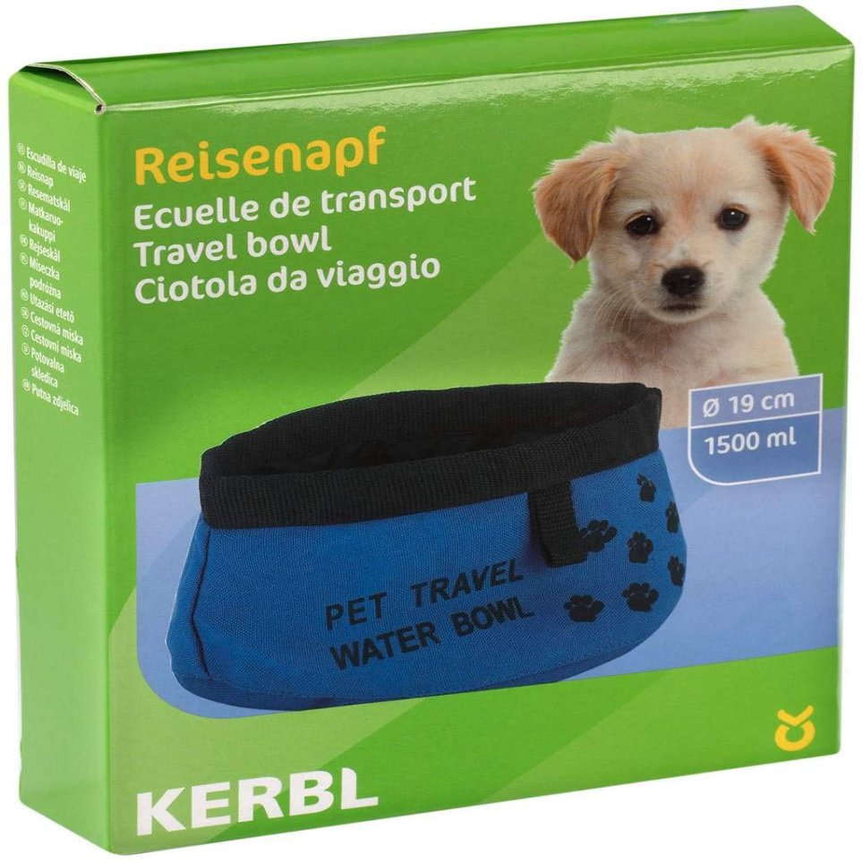 Kerbl Portable Food and Water Bowl, 19 cm