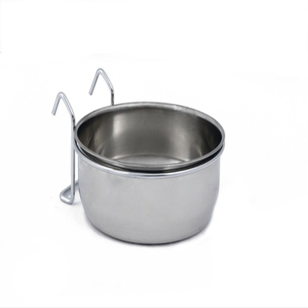 Beeztees Stainless Steel Bowl with Hook, 15 cm, 0.9 l