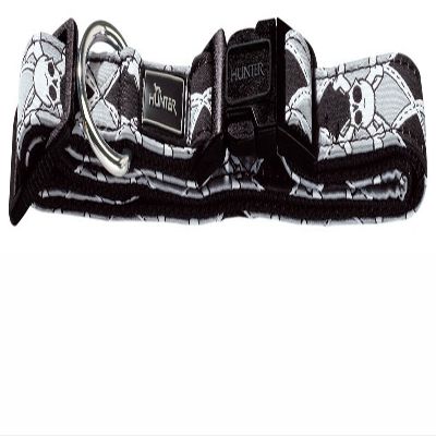 Krazy Scull Vario Basic XS Collar, Black Curved Webbing/Black Nylon