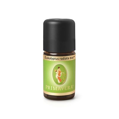 PRIMAVERA Organic Eucalyptus radiata Essential Oil, 5 ml – Invigorating, Skin-Friendly, Vegan