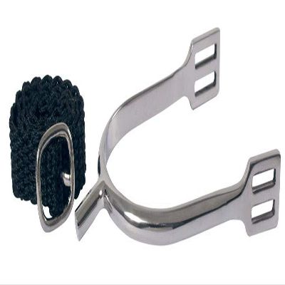 Metal Spurs with Straps, Black