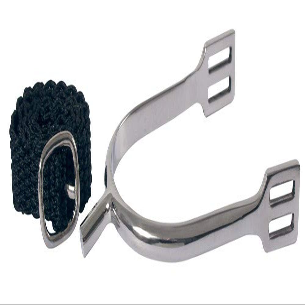 Metal Spurs with Straps, Black