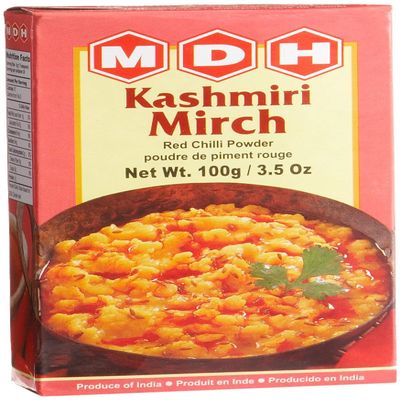 MDH Kashmiri Mirch (Red Chili Powder), 3.5 oz Boxes (Pack of 10)
