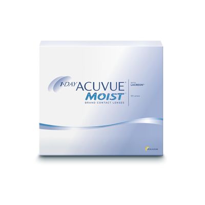 ACUVUE MOIST 1-Day Daily Contact Lenses, 4.75 D, BC 9, 90 Lenses