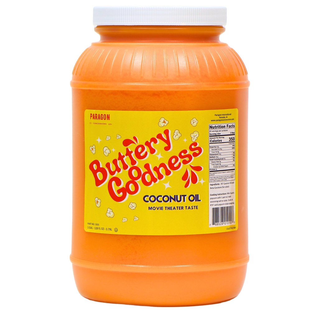 Paragon Coconut Popcorn Popping Oil, 1 Gallon, Yellow