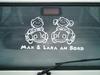 XL Baby Sticker for Twins with Custom Text – Design Z10-JM (25 cm) view 4