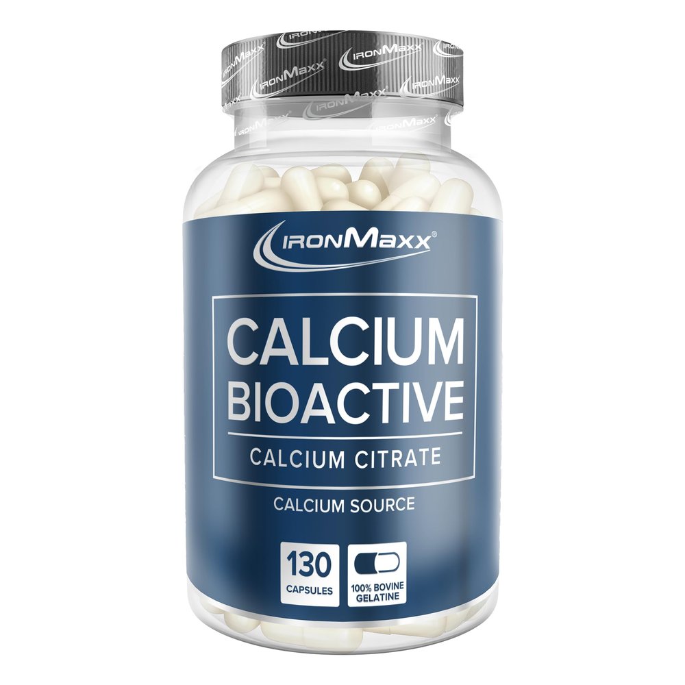 IronMaxx Calcium Bioactive – 130 count | High-dose calcium for strong bones and teeth | Calcium citrate | Gluten-free & lactose-free