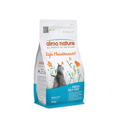 Almo Nature Life Maintenance - Dry Food for Adult Cats with Fresh Blue Fish - 400g Bag