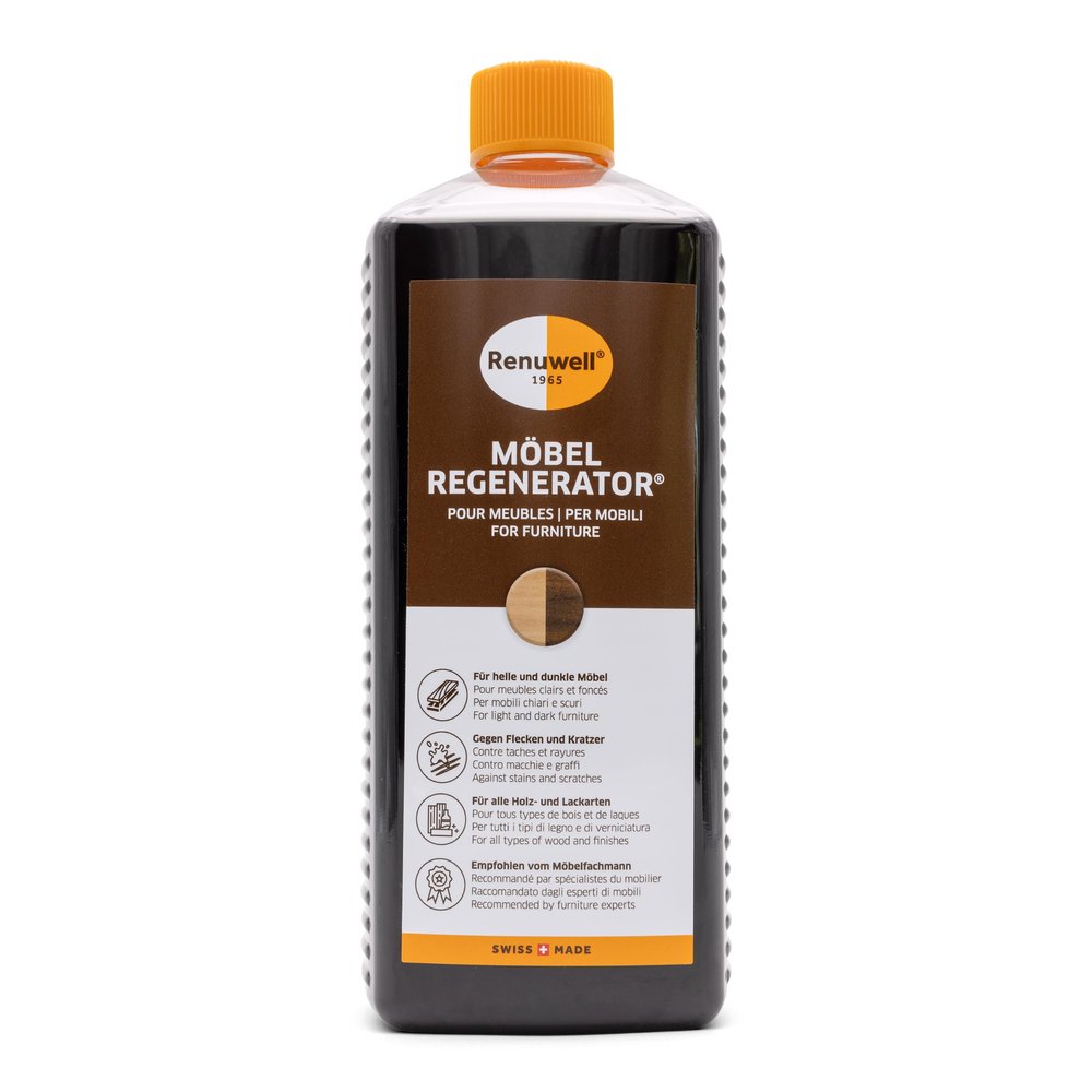 Renuwell Furniture Regenerator, 1 Liter – Intensive Care for Wood Furniture and Surfaces