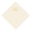 50 Champagne-Colored Napkins with Your Name in Gold Lettering, Approx. 33.5 x 33.5 cm, 3-Ply view 1