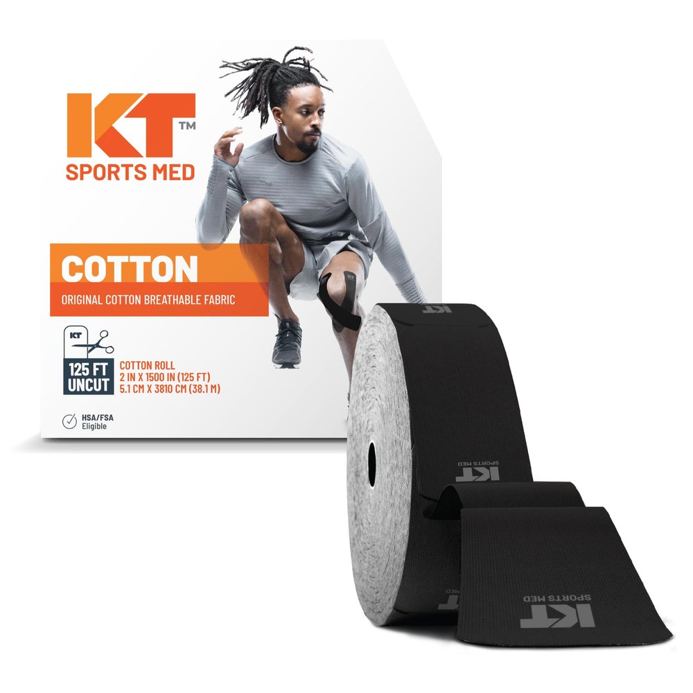 KT Tape ORIGINAL Jumbo, Cotton, 38 Meters, Uncut, Black