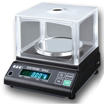 G&G JJ Series Laboratory Scale, up to 6,000 g, 0.01 g/0.1 g Readability, 230 V