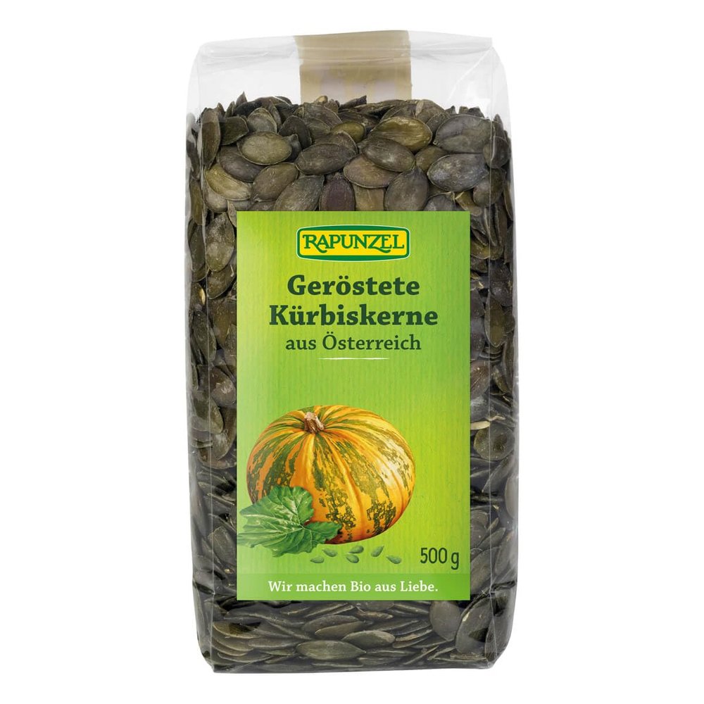Rapunzel Organic Roasted Pumpkin Seeds, 1 Pack (1 x 500 g)